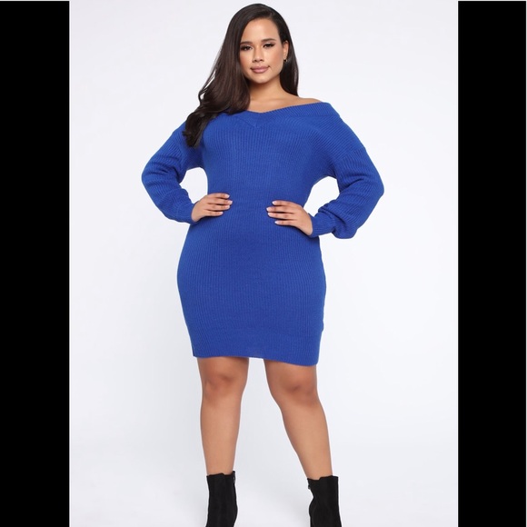 Royal blue “Say you love me” Fashion Nova Sweater - Picture 2 of 5